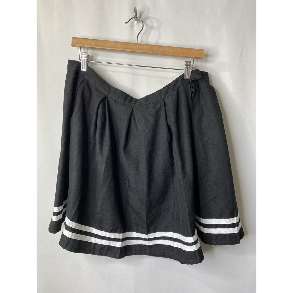 Hot Topic Womens Mini Skirt Pleated Size XXL  Black Cosplay Whimsigoth Anime Y2K
